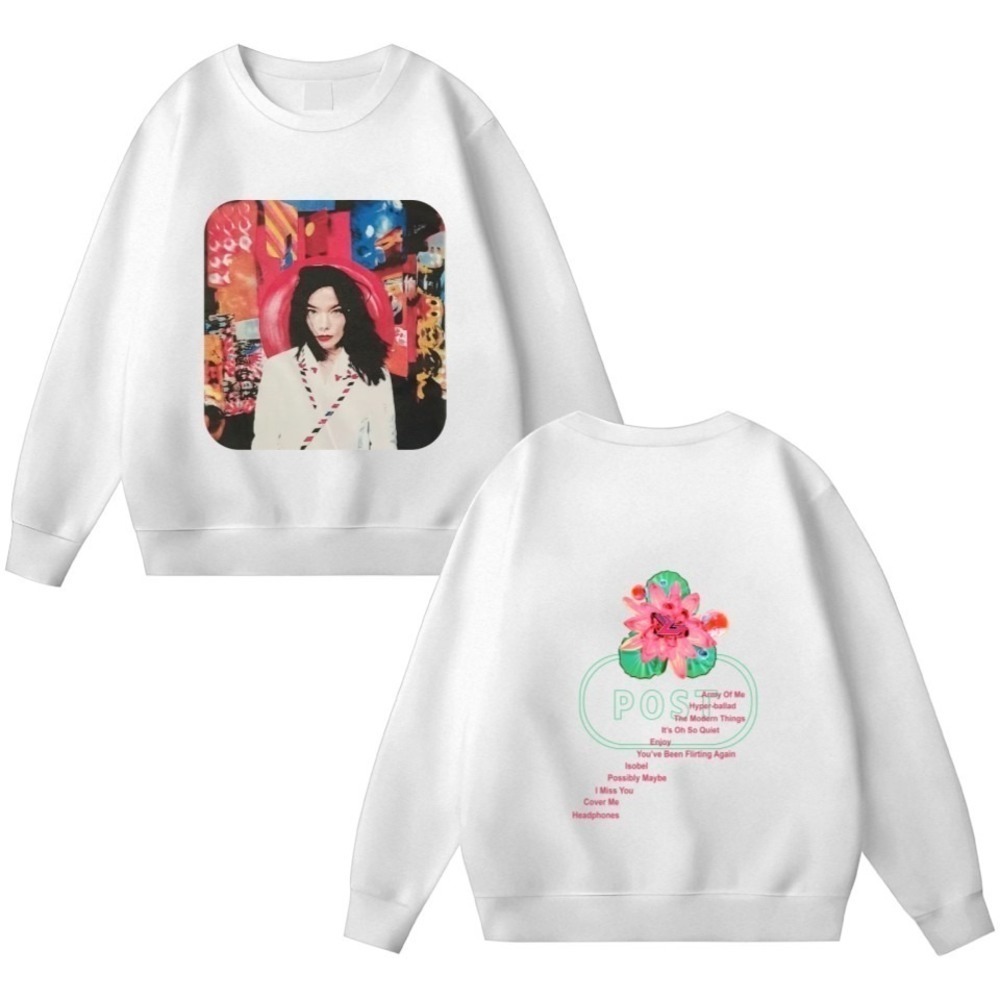 Bjork Post Album 2 Sided Tour Graphic Sweatshirt